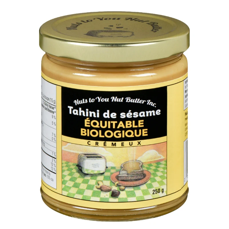 Tahini de sésame Crémeux Équitable Bio