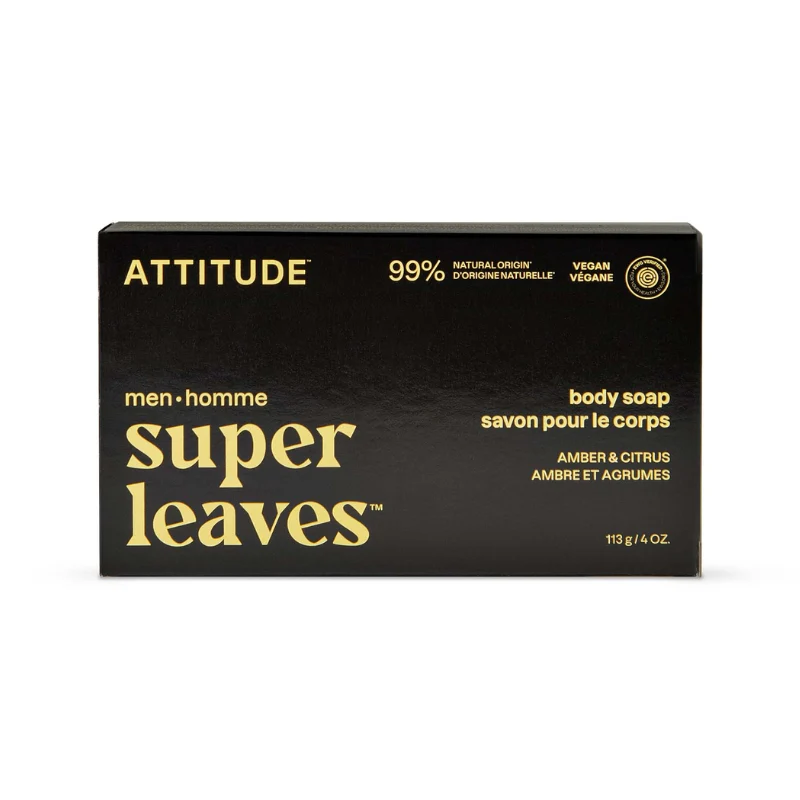Super leaves Homme - Savon corps - Ambre & Agrumes