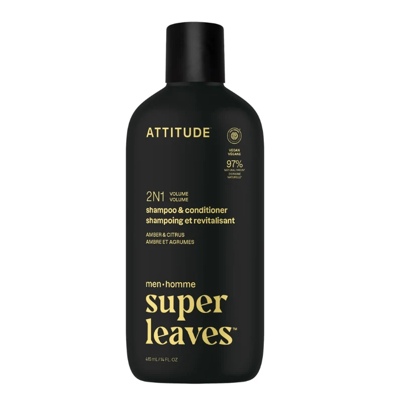 Super leaves Homme - Shampoing et revitalisant - Ambre & Agrumes