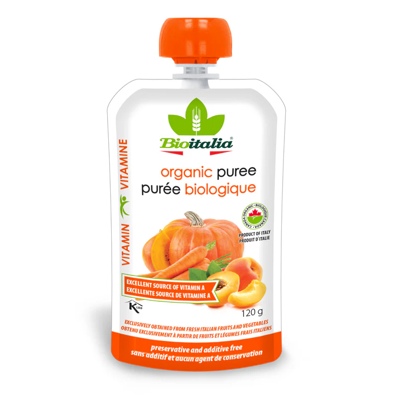 Purée Carottes Abricots et Courges Bio