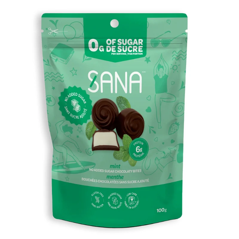 Bouchées chocolatées noires - Menthe